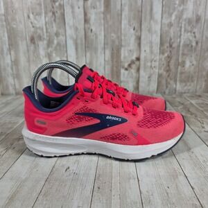 Brooks Launch 9 Womens Running Shoes‎ Pink Blue Lightweight Athletic Sneakers